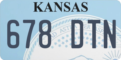 KS license plate 678DTN