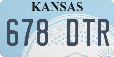 KS license plate 678DTR
