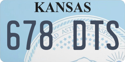 KS license plate 678DTS