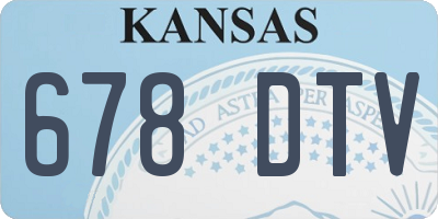 KS license plate 678DTV