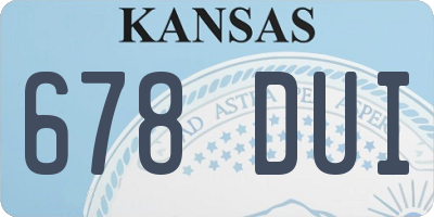 KS license plate 678DUI