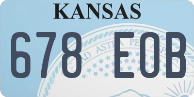 KS license plate 678EOB