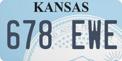 KS license plate 678EWE