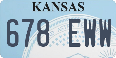 KS license plate 678EWW