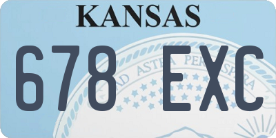 KS license plate 678EXC