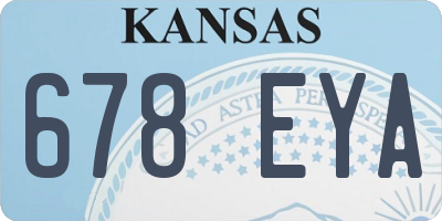 KS license plate 678EYA