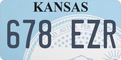 KS license plate 678EZR