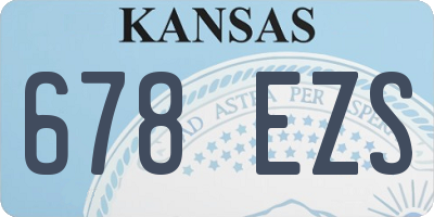 KS license plate 678EZS