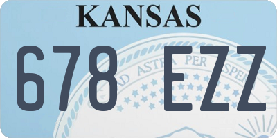 KS license plate 678EZZ