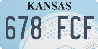 KS license plate 678FCF