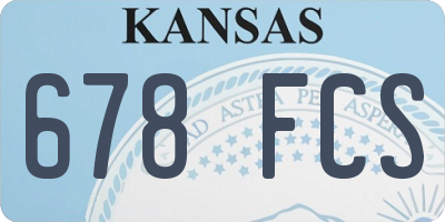 KS license plate 678FCS