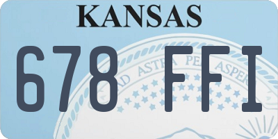 KS license plate 678FFI