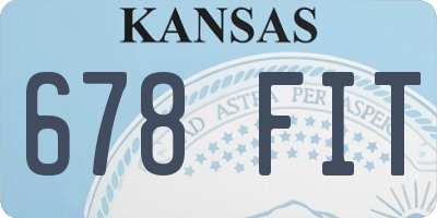 KS license plate 678FIT