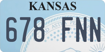 KS license plate 678FNN