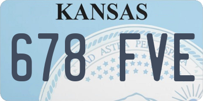 KS license plate 678FVE