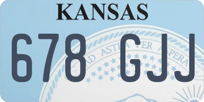 KS license plate 678GJJ