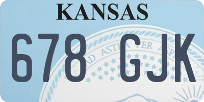 KS license plate 678GJK