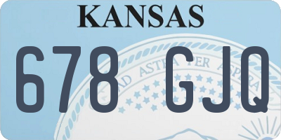KS license plate 678GJQ