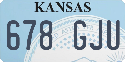 KS license plate 678GJU