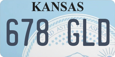 KS license plate 678GLD