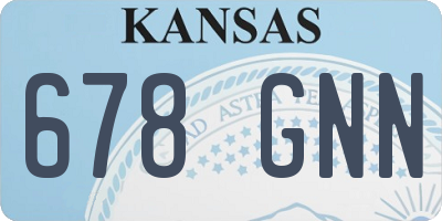 KS license plate 678GNN