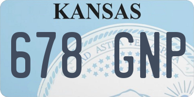 KS license plate 678GNP