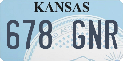KS license plate 678GNR