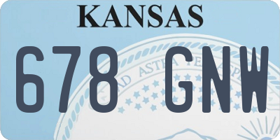 KS license plate 678GNW