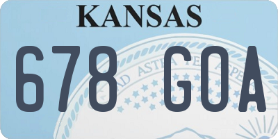 KS license plate 678GOA