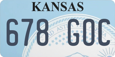 KS license plate 678GOC
