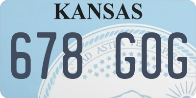 KS license plate 678GOG