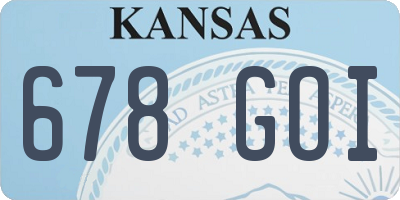 KS license plate 678GOI
