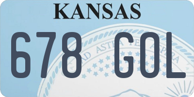 KS license plate 678GOL