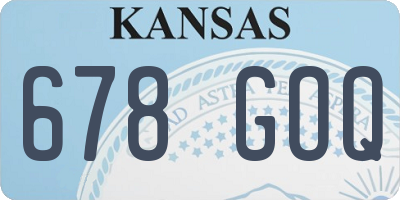 KS license plate 678GOQ