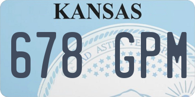 KS license plate 678GPM