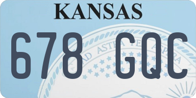 KS license plate 678GQC