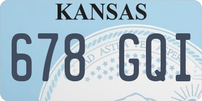 KS license plate 678GQI