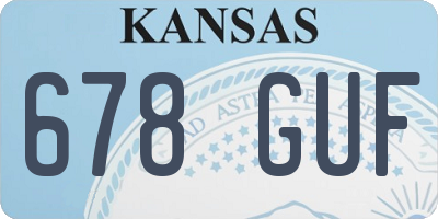 KS license plate 678GUF