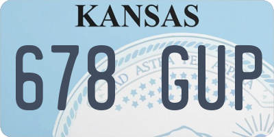KS license plate 678GUP
