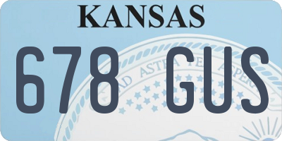 KS license plate 678GUS