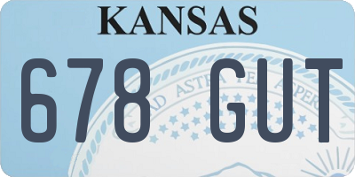 KS license plate 678GUT