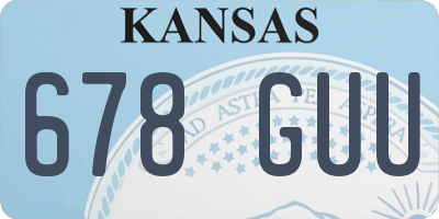 KS license plate 678GUU