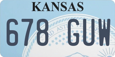 KS license plate 678GUW