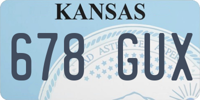 KS license plate 678GUX