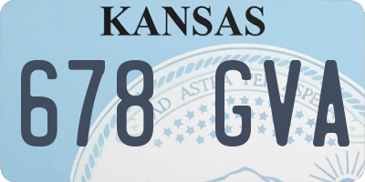 KS license plate 678GVA
