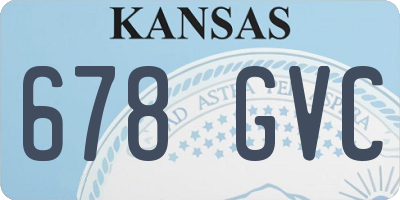 KS license plate 678GVC
