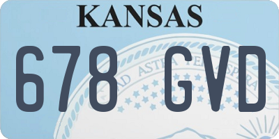 KS license plate 678GVD