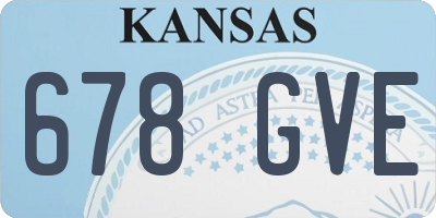 KS license plate 678GVE