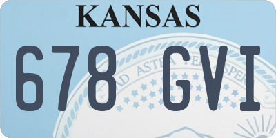 KS license plate 678GVI