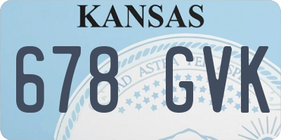 KS license plate 678GVK